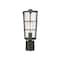 Z-Lite Helix 1 Light Outdoor Post Mount Fixture, Black And Clear Seedy 591PHM-BK - alternate 5